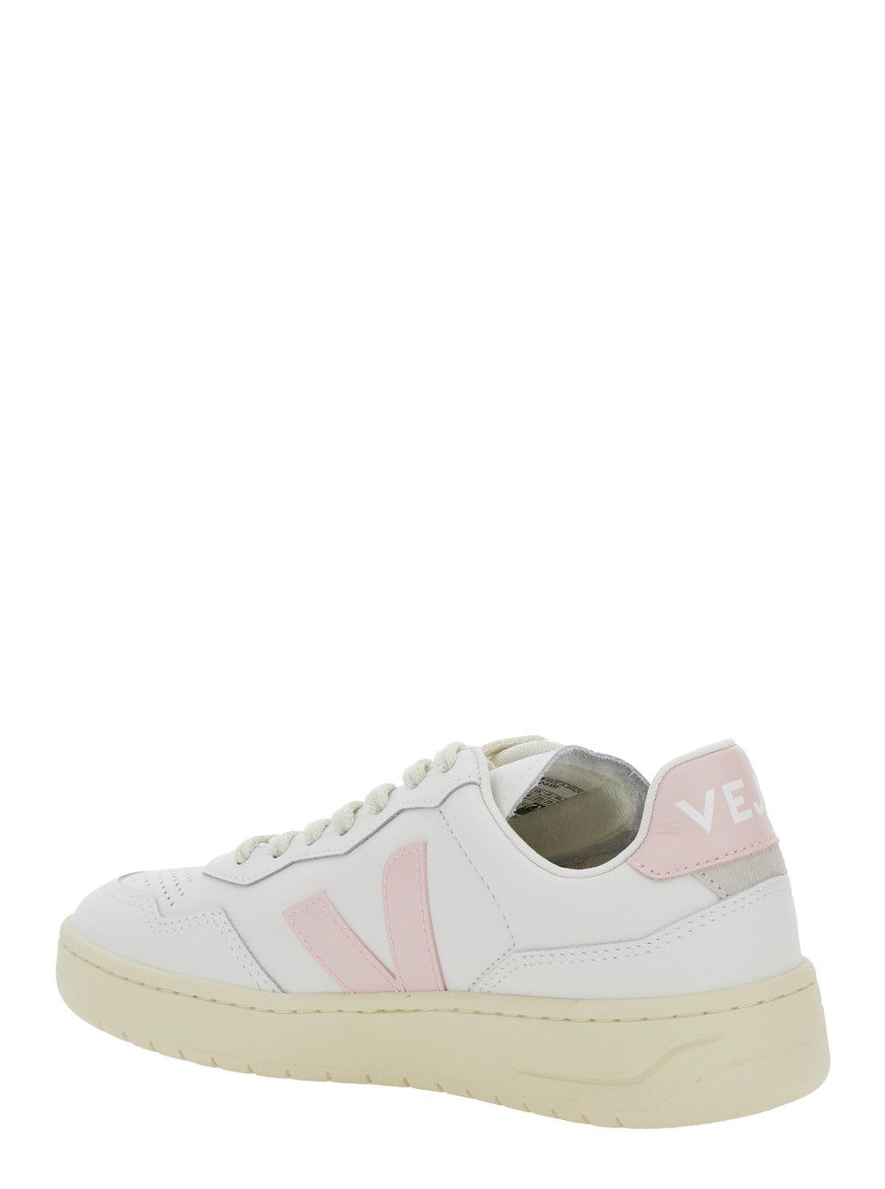Veja 'V90' White Sneaker with Side Logo and Perforated Toe in Leather Unisex Size US 10 / IT 40 - 3 Thumbnail