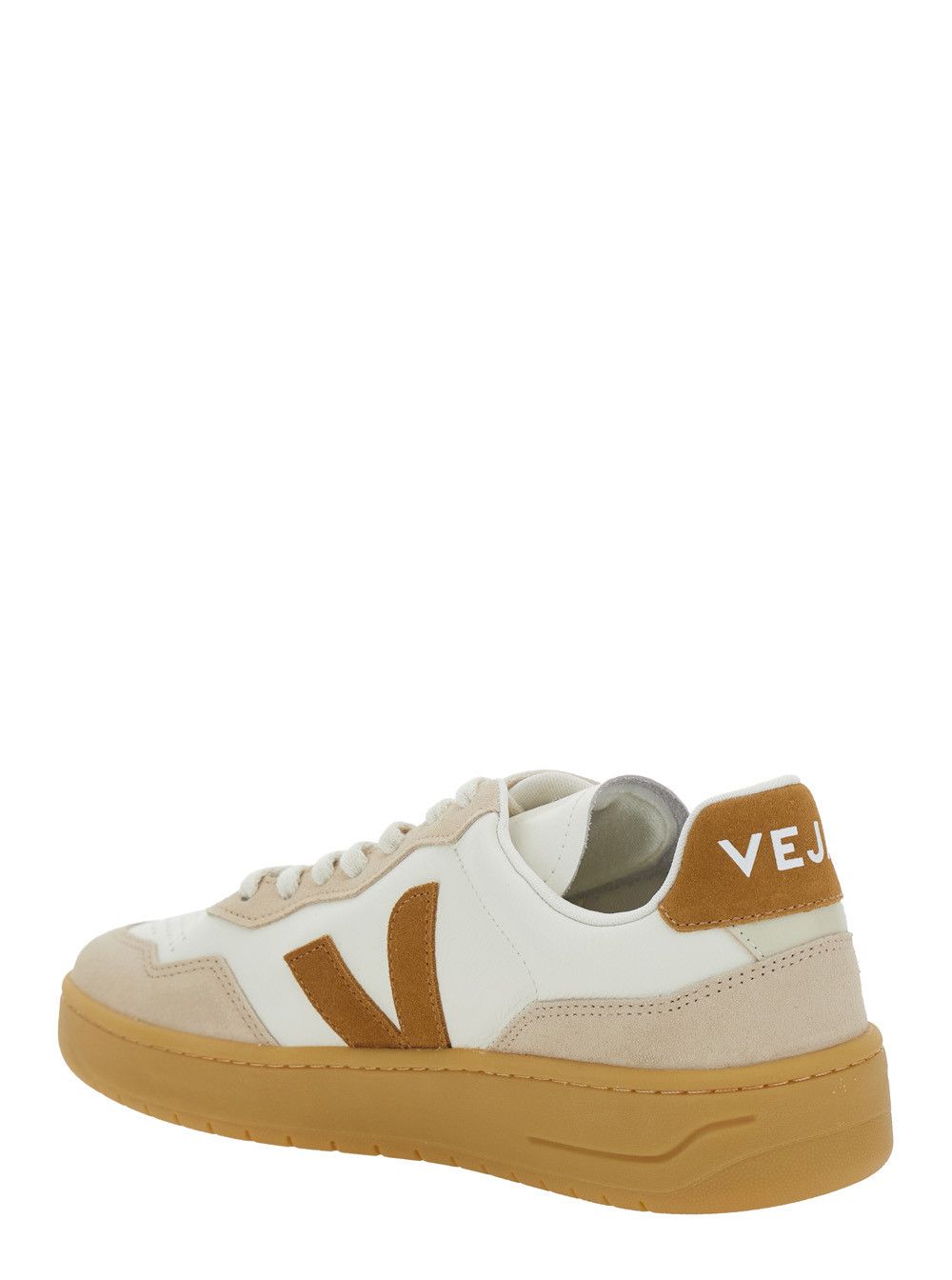 Veja 'V90' Beige Sneaker with Side Logo and Perforated Toe in Leather Unisex Size US 12 / IT 42 - 3 Thumbnail