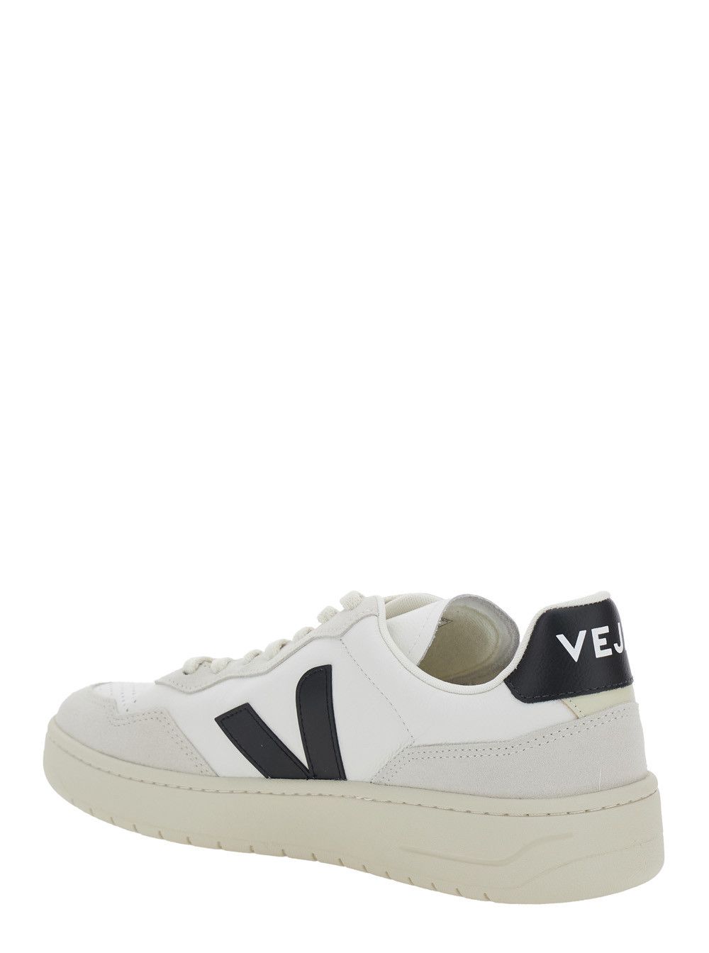 Veja 'V90' White Sneaker with Side Logo and Perforated Toe in Leather Unisex Size US 6 / IT 36 - 3 Thumbnail