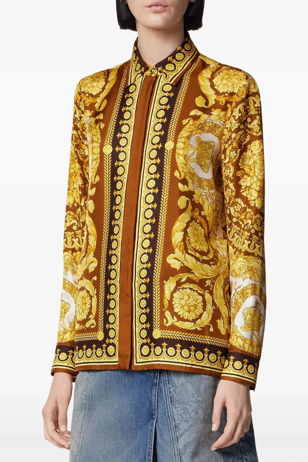 Versace 'Barocco' shirt Size S / US 4 / IT 40 - 2 Thumbnail