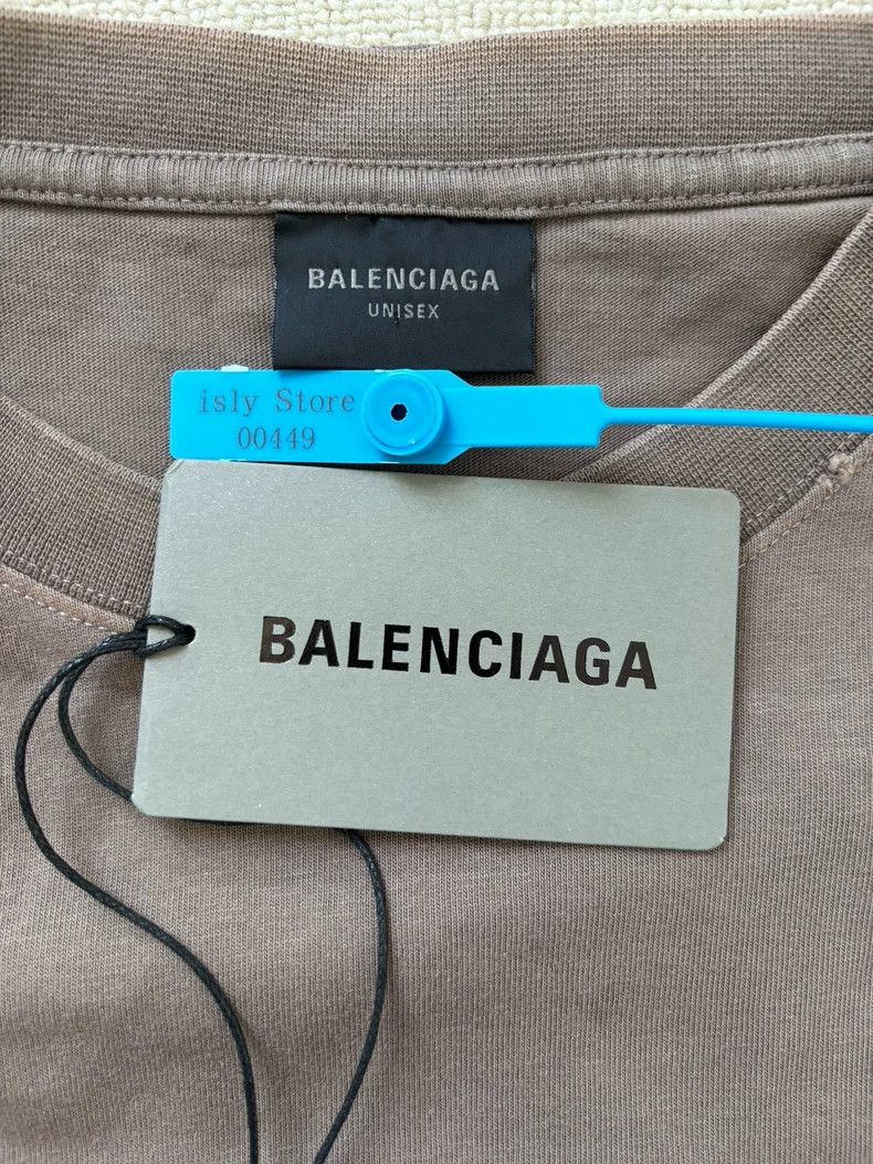 Balenciaga Balenciaga Distressed Crackle Short Sleeve Tee - dmc Size US M / EU 48-50 / 2 - 3 Thumbnail