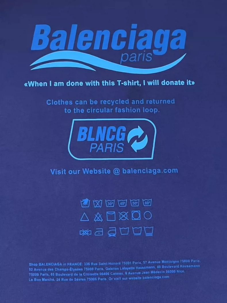 Balenciaga Balenciaga Dry Cleaning Print Short Sleeve T-Shirt - dmc Size US XXS / EU 40 - 3 Thumbnail