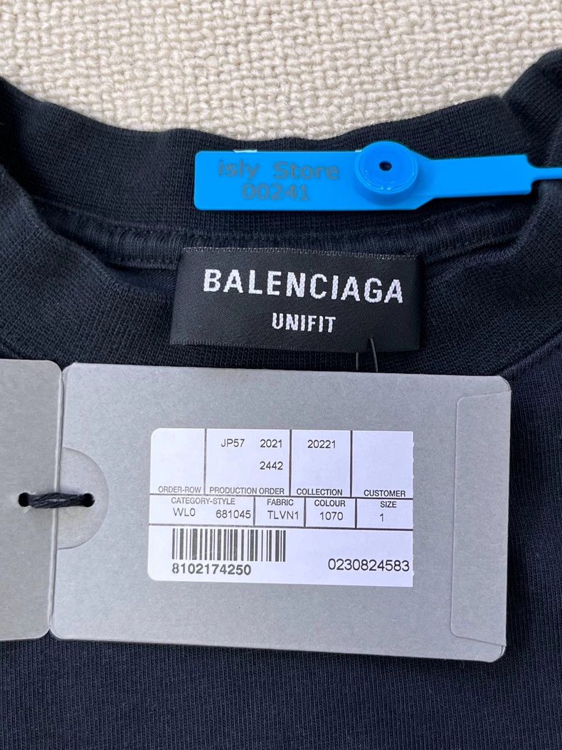 Balenciaga Balenciaga Men's Logo Print Short Sleeve T-shirt - dmc Size US M / EU 48-50 / 2 - 4 Thumbnail