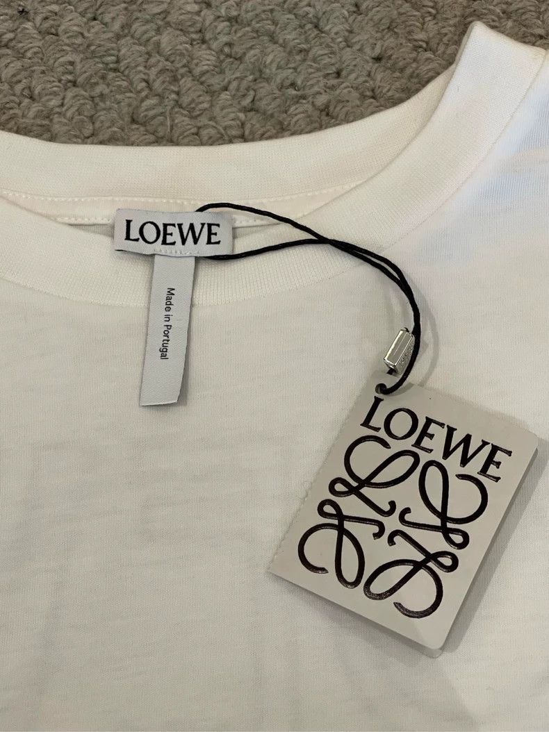 Loewe Loewe White Floral Logo Short Sleeve T-Shirt - dmc Size US XS / EU 42 / 0 - 4 Thumbnail
