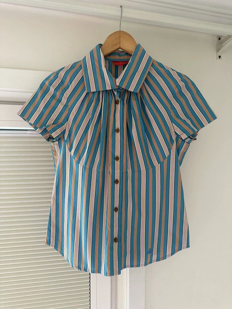 Vivienne Westwood Vivienne Westwood Striped Short Sleeve Shirt - dmc Size US M / EU 48-50 / 2 - 8 Thumbnail