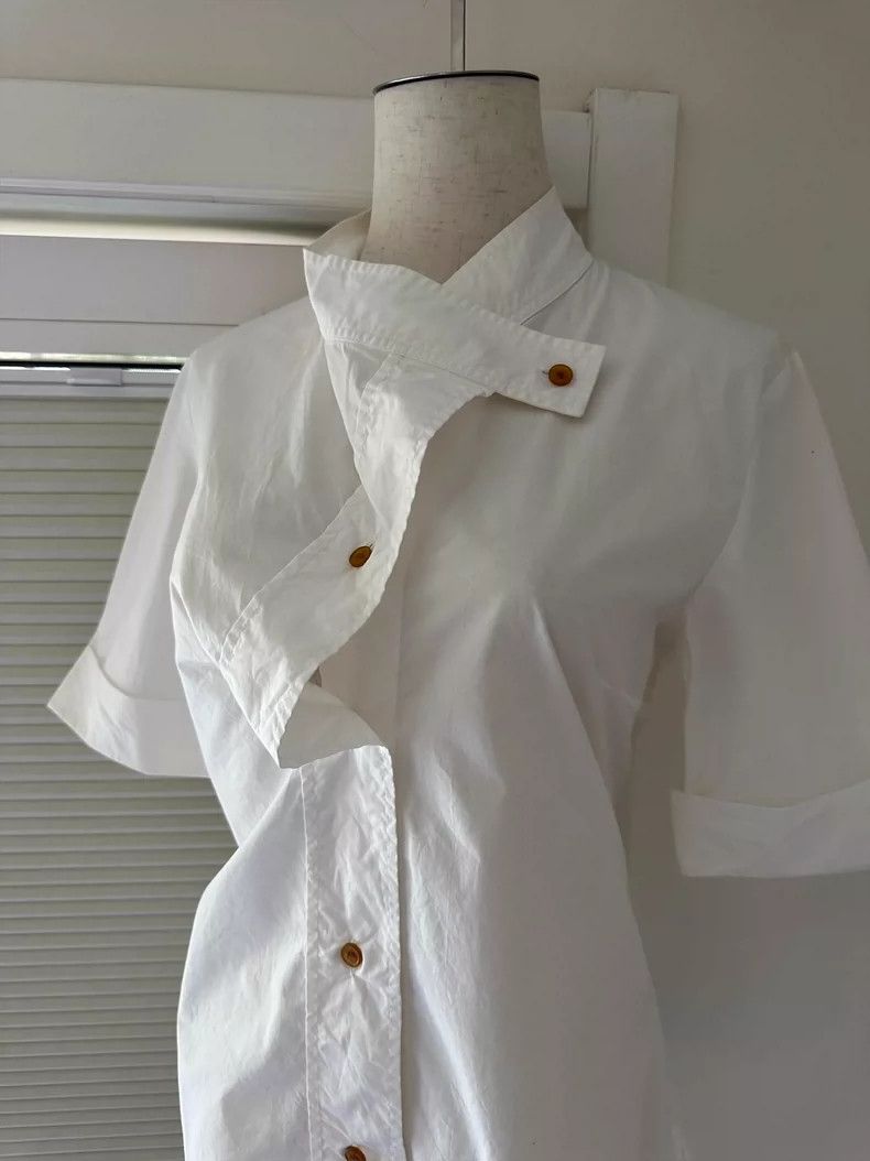 Vivienne Westwood Vivienne Westwood Asymmetric Short Sleeve Shirt - dmc Size US M / EU 48-50 / 2 - 2 Thumbnail