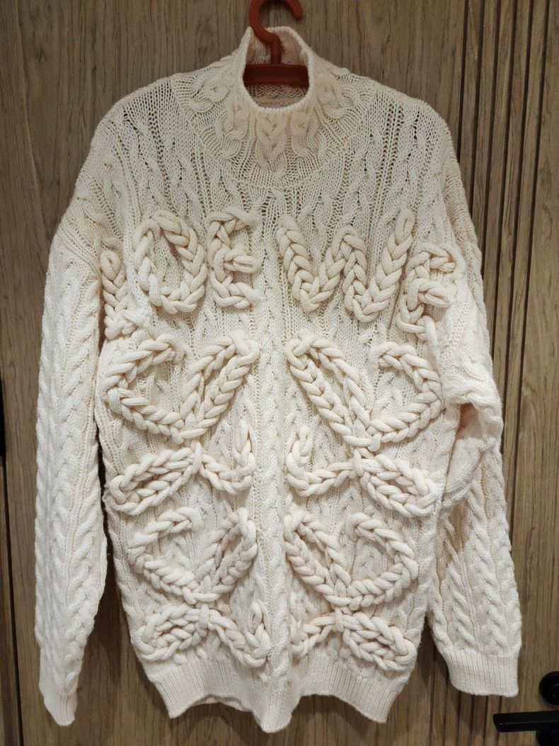 Loewe LOEWE Unisex Off-White Wool Sweater - dmc Size US M / EU 48-50 / 2 - 3 Thumbnail