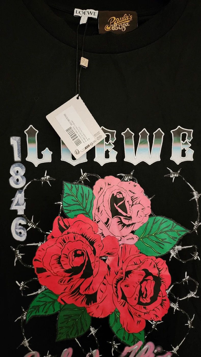 Loewe Loewe Men's Sleeveless Rose Print T-shirt - dmc Size US M / EU 48-50 / 2 - 4 Thumbnail