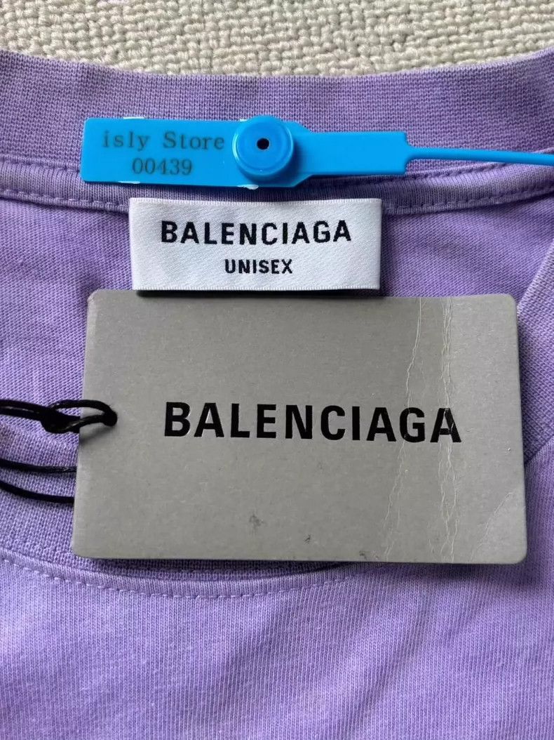 Balenciaga Balenciaga Sportyb Purple Short Sleeve T-shirt - dmc Size US S / EU 44-46 / 1 - 4 Thumbnail