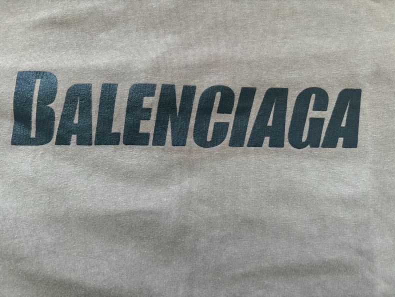 Balenciaga Balenciaga Distressed Crackle Short Sleeve Tee - dmc Size US M / EU 48-50 / 2 - 5 Thumbnail