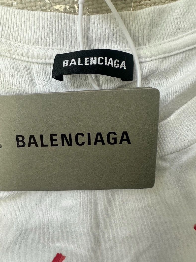 Balenciaga Balenciaga Women's Letter Print Cotton T-shirt - dmc Size US M / EU 48-50 / 2 - 4 Thumbnail