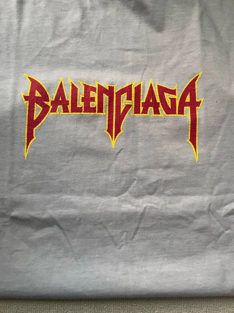 Balenciaga Balenciaga Flame Band Short Sleeve T-Shirt - dmc Size US M / EU 48-50 / 2 - 3 Thumbnail