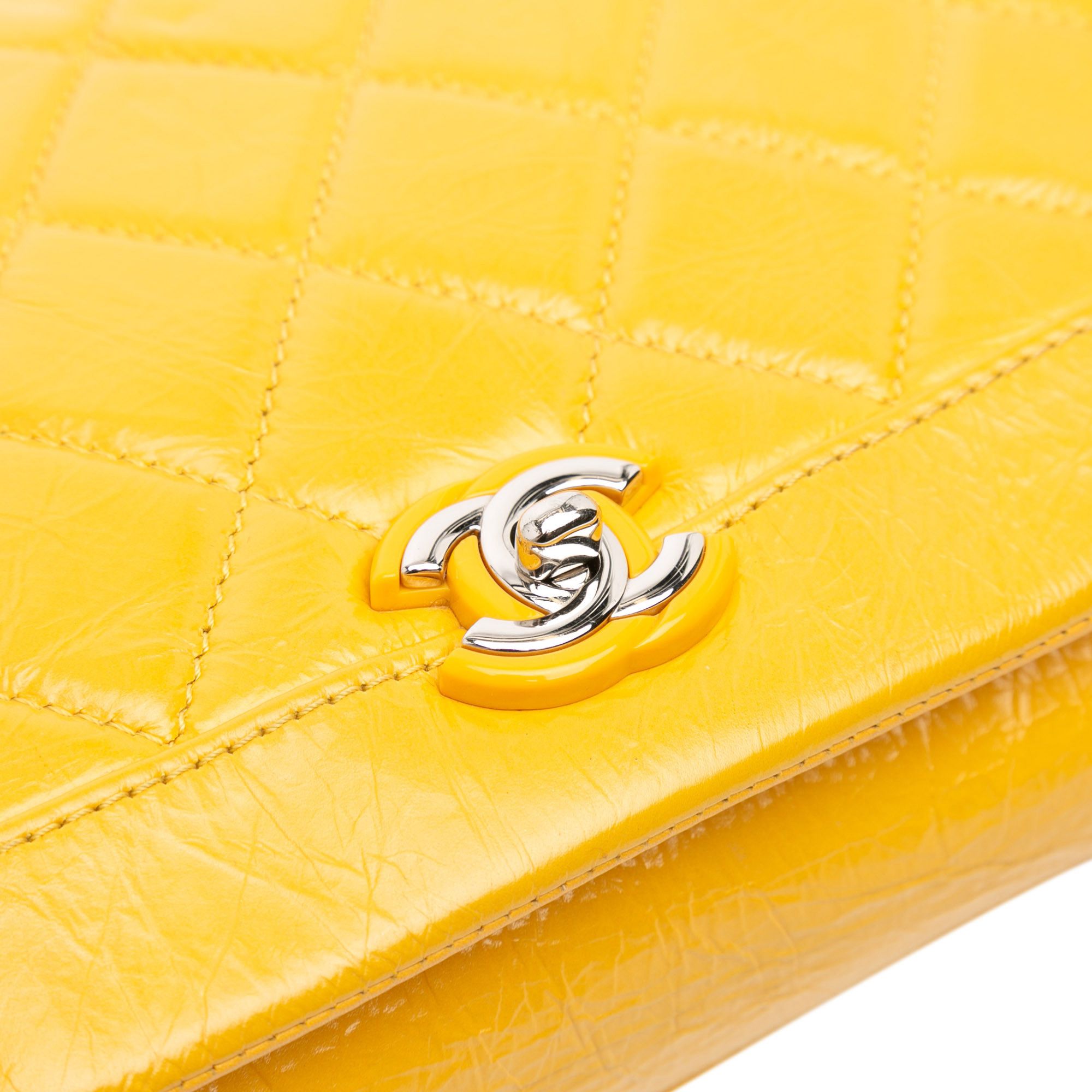 Chanel Chanel Crumpled Calfskin Bi Quilted Vintage Full Flap Size ONE SIZE - 8 Thumbnail