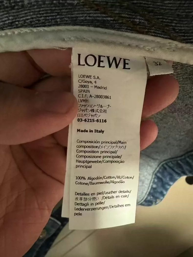 Loewe LOEWE Asymmetric Collar Denim Jacket - dmc Size US M / EU 48-50 / 2 - 4 Thumbnail