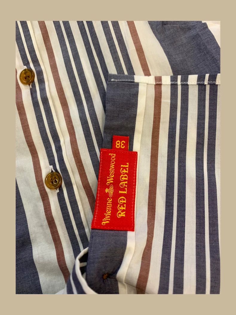 Vivienne Westwood Vivienne Westwood Vintage Striped Long Sleeve Shirt - dmc Size US M / EU 48-50 / 2 - 4 Thumbnail