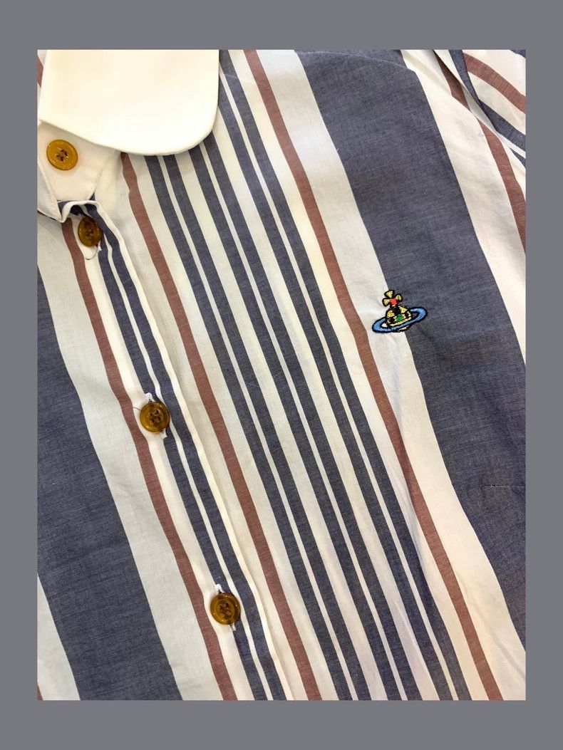 Vivienne Westwood Vivienne Westwood Vintage Striped Long Sleeve Shirt - dmc Size US M / EU 48-50 / 2 - 5 Thumbnail