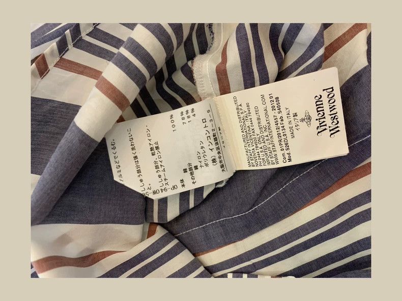 Vivienne Westwood Vivienne Westwood Vintage Striped Long Sleeve Shirt - dmc Size US M / EU 48-50 / 2 - 3 Thumbnail