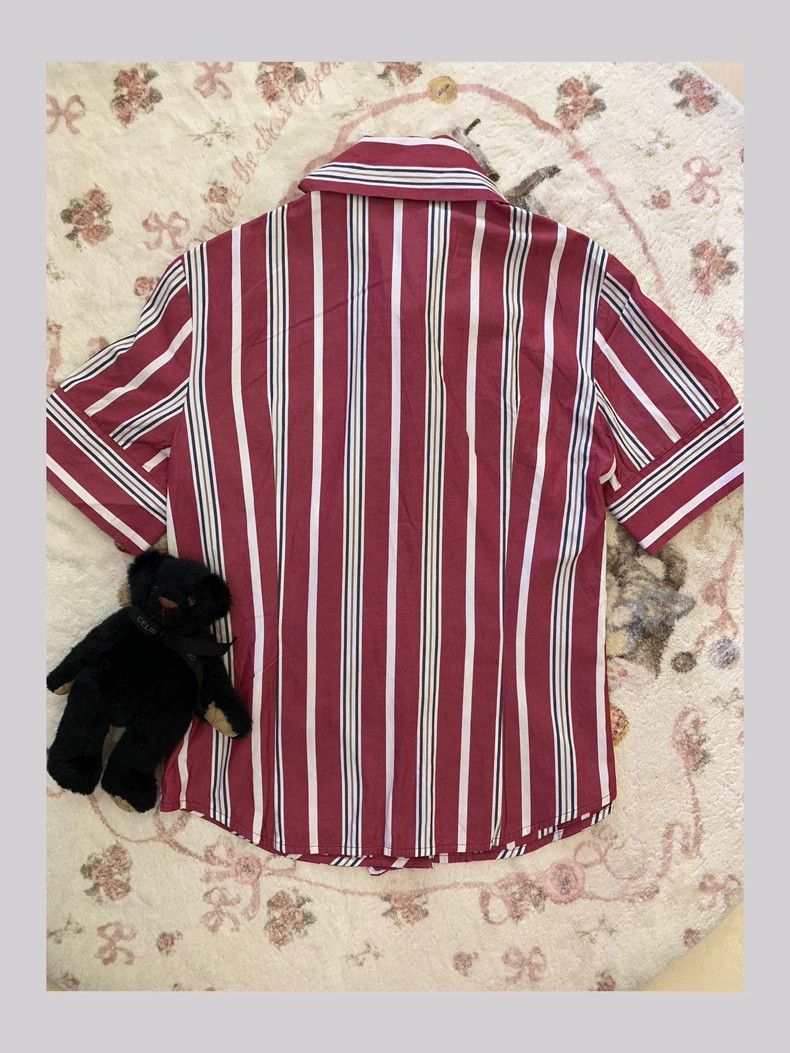 Vivienne Westwood Vivienne Westwood Vintage Striped Short Sleeve Shirt - dmc Size US M / EU 48-50 / 2 - 2 Thumbnail