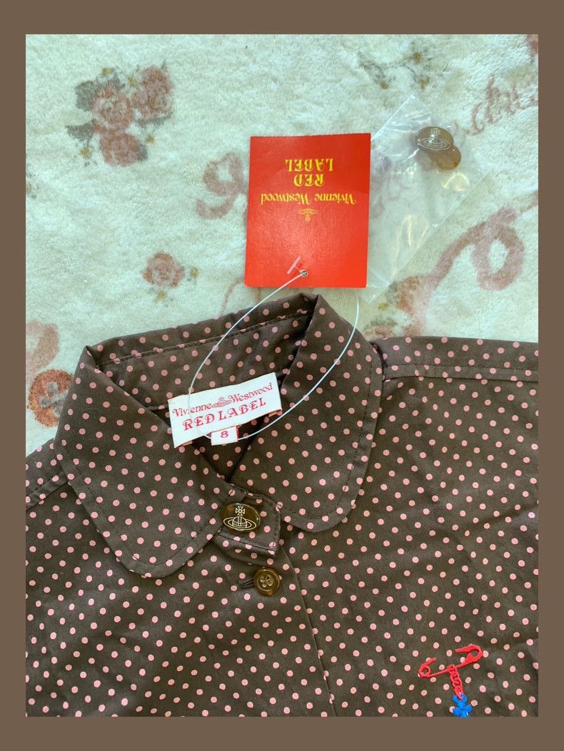 Vivienne Westwood Vivienne Westwood Polka Dot Long Sleeve Shirt - dmc Size US XS / EU 42 / 0 - 5 Thumbnail