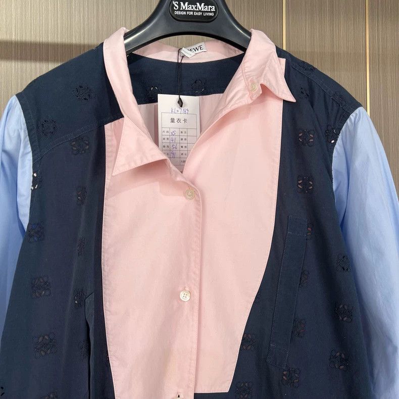 Loewe Loewe Colorblock Embroidered Logo Shirt - dmc Size US XS / EU 42 / 0 - 3 Thumbnail