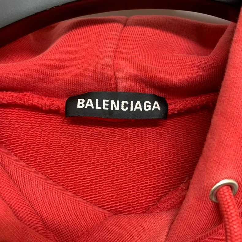 Balenciaga Balenciaga Red Hooded Sweatshirt - dmc Size US L / EU 52-54 / 3 - 3 Thumbnail