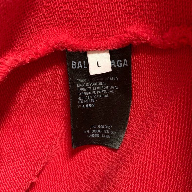 Balenciaga Balenciaga Red Hooded Sweatshirt - dmc Size US L / EU 52-54 / 3 - 4 Thumbnail