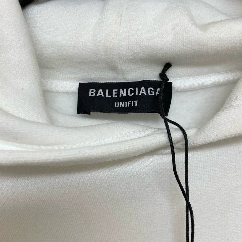 Balenciaga Balenciaga Flag Logo White Hoodie - dmc Size US XS / EU 42 / 0 - 3 Thumbnail