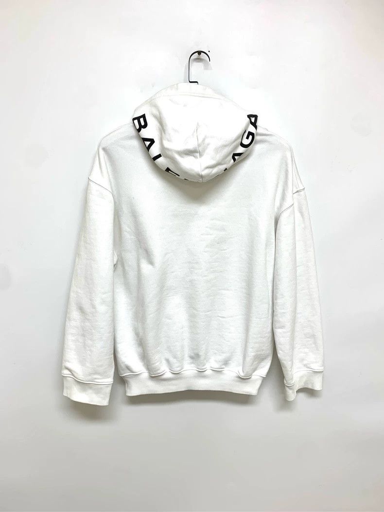 Balenciaga Balenciaga Back Logo White Hoodie - dmc Size US XS / EU 42 / 0 - 2 Thumbnail