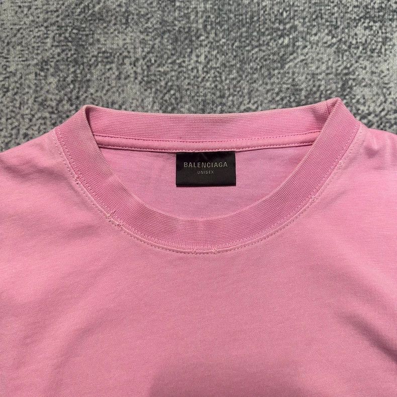 Balenciaga Balenciaga Distressed Pink Short Sleeve Tee - dmc Size US XXS / EU 40 - 4 Thumbnail