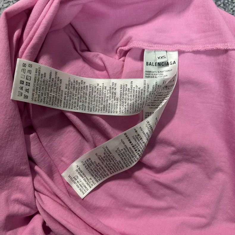 Balenciaga Balenciaga Distressed Pink Short Sleeve Tee - dmc Size US XXS / EU 40 - 9 Thumbnail