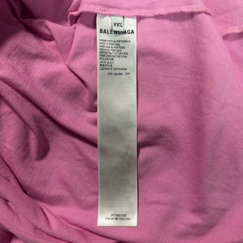 Balenciaga Balenciaga Distressed Pink Short Sleeve Tee - dmc Size US XXS / EU 40 - 8 Thumbnail