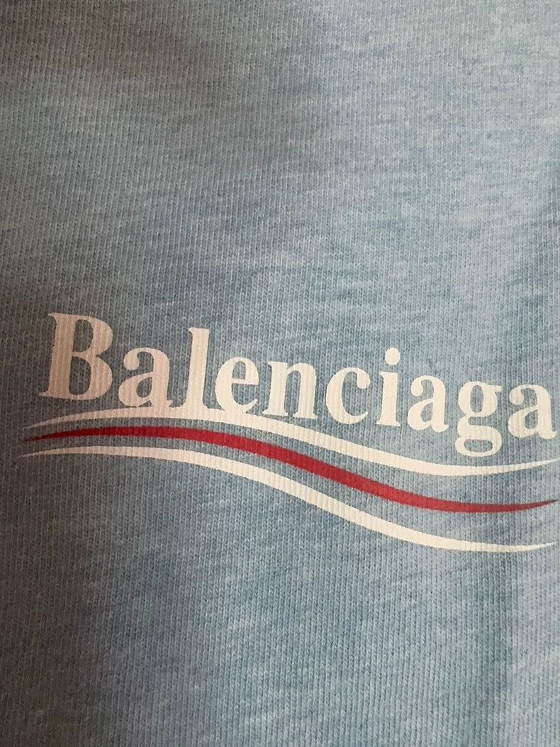 Balenciaga Balenciaga Blue Coke Wave Logo T-shirt - dmc Size US M / EU 48-50 / 2 - 3 Thumbnail