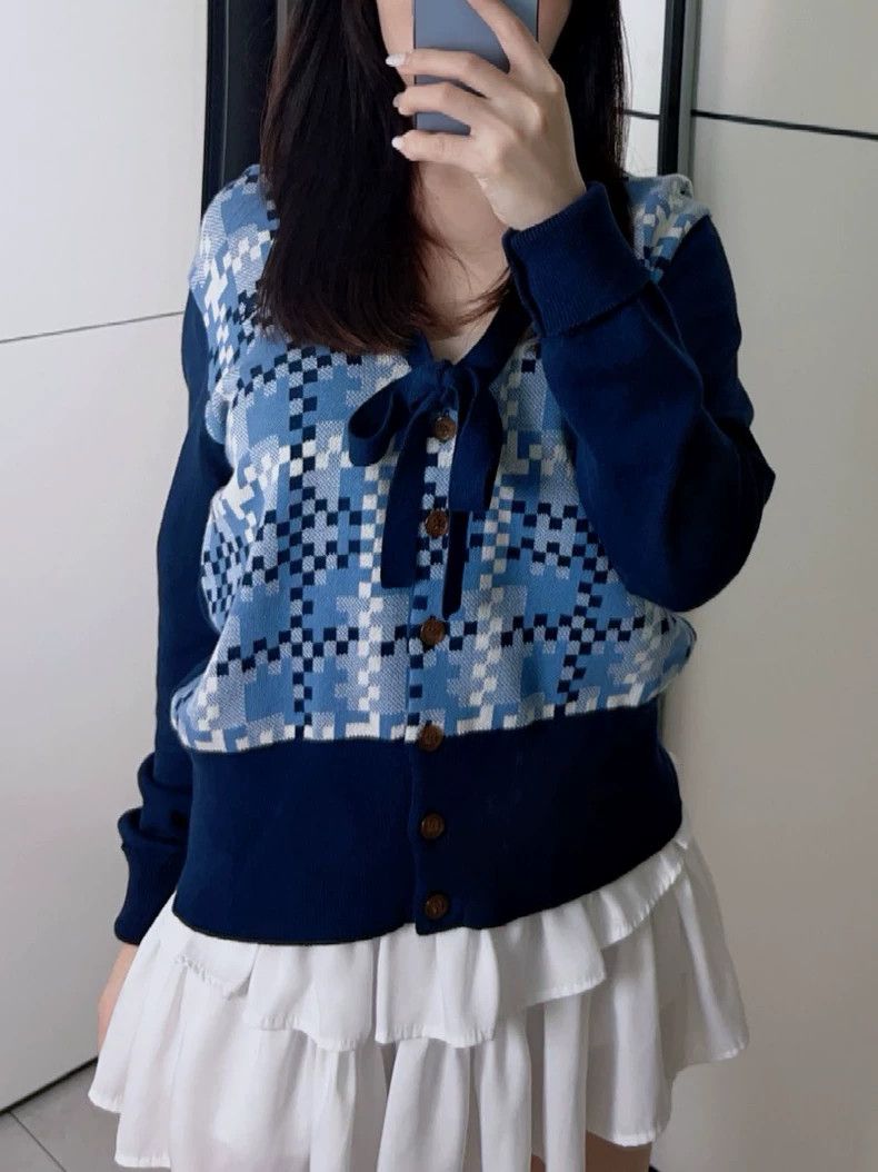 Vivienne Westwood Vivienne Westwood Baby Blue Bow Cardigan - dmc Size US M / EU 48-50 / 2 - 4 Thumbnail