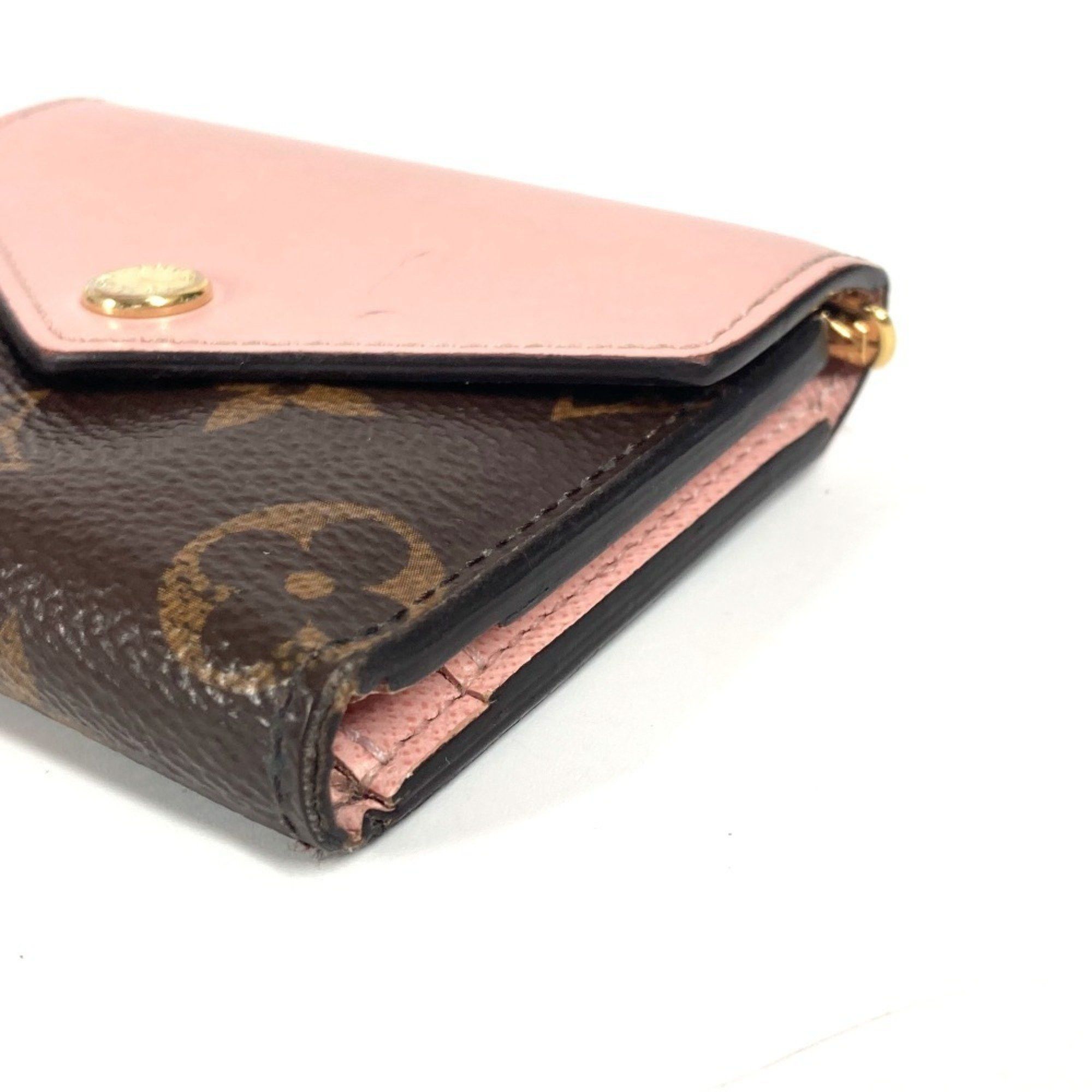 Louis Vuitton LOUIS VUITTON M62933 Monogram Portefeuille Zoe Compact Wallet, Tri-fold Canvas, Women's, Rose Ballerine, Pink Size ONE SIZE - 6 Thumbnail