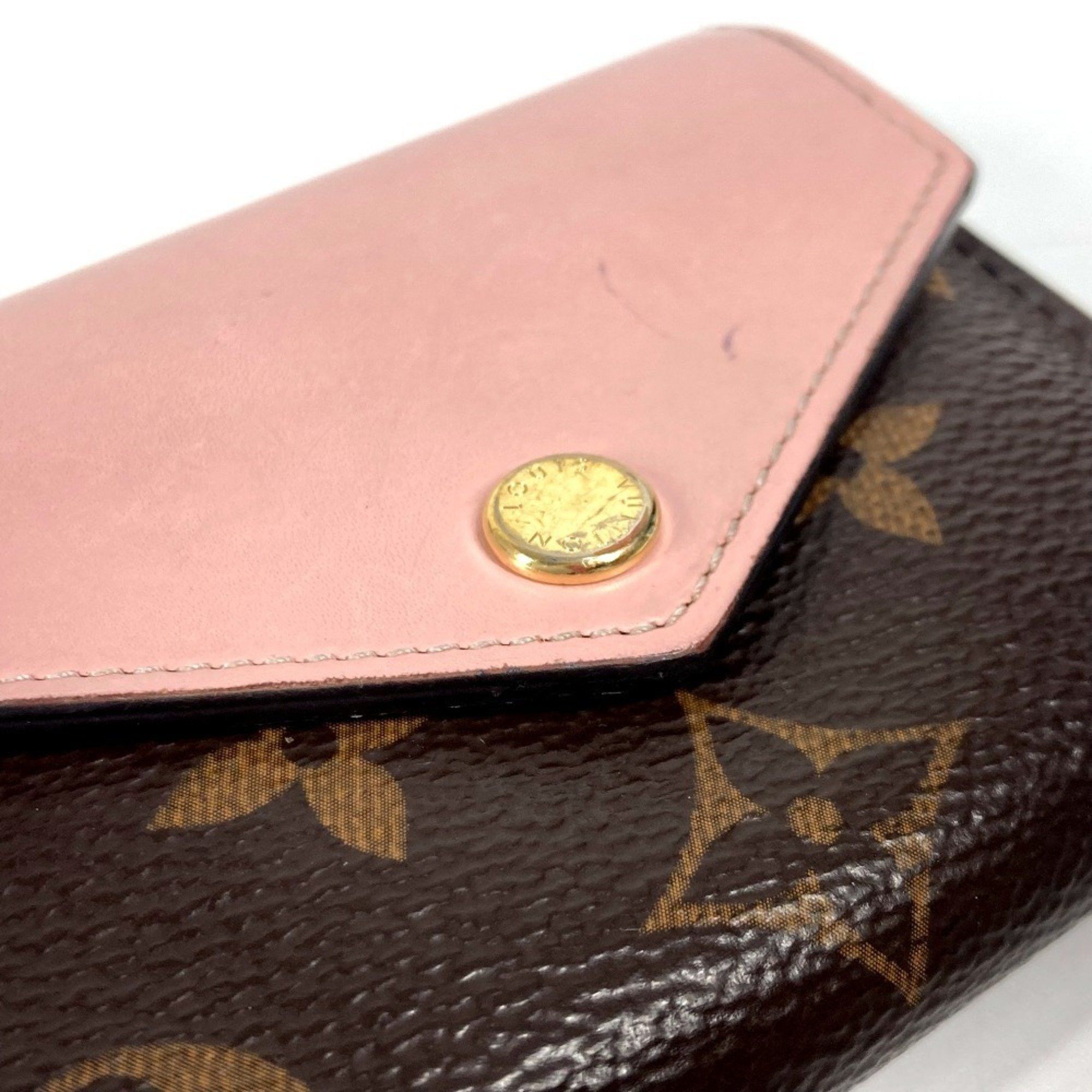 Louis Vuitton LOUIS VUITTON M62933 Monogram Portefeuille Zoe Compact Wallet, Tri-fold Canvas, Women's, Rose Ballerine, Pink Size ONE SIZE - 7 Thumbnail
