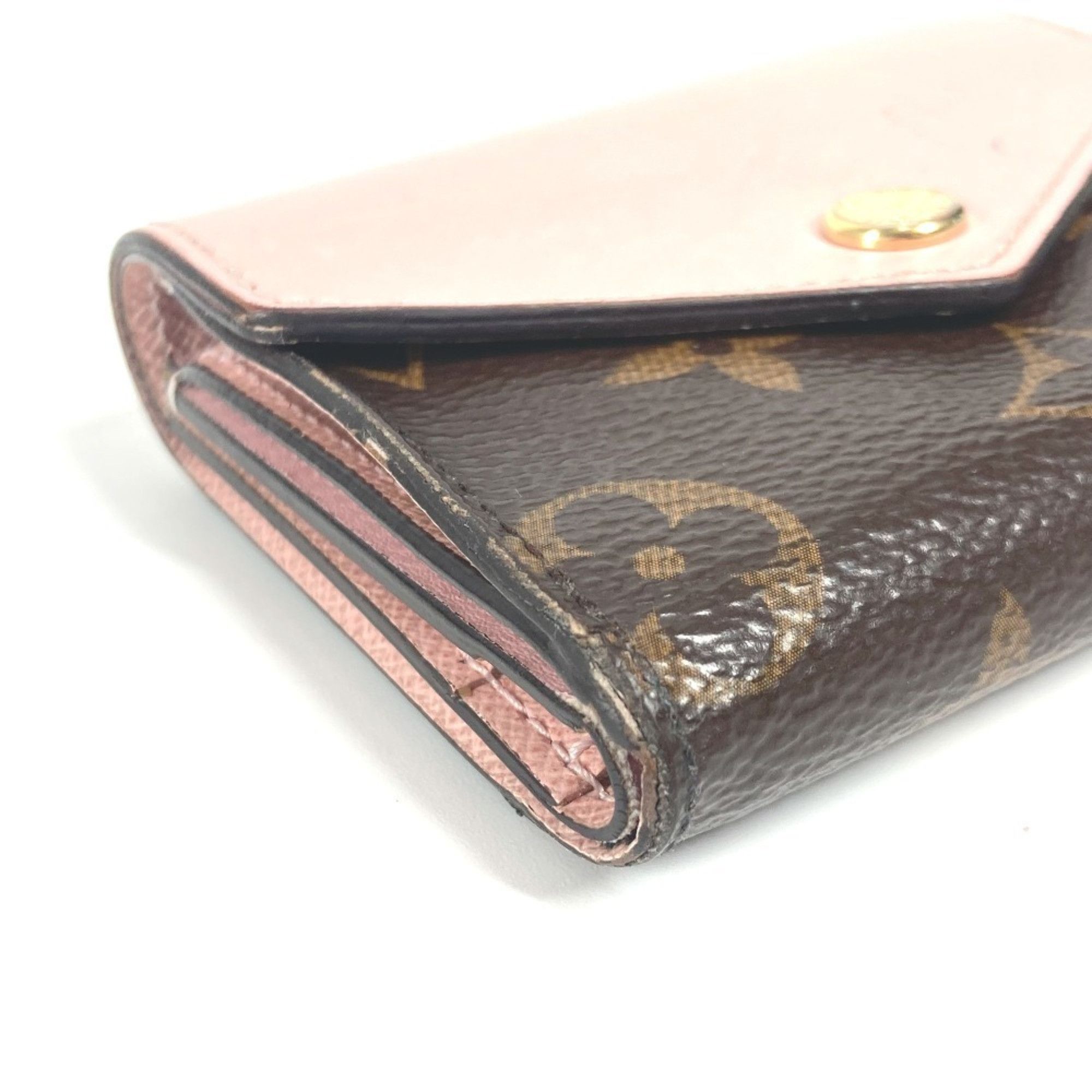 Louis Vuitton LOUIS VUITTON M62933 Monogram Portefeuille Zoe Compact Wallet, Tri-fold Canvas, Women's, Rose Ballerine, Pink Size ONE SIZE - 5 Thumbnail
