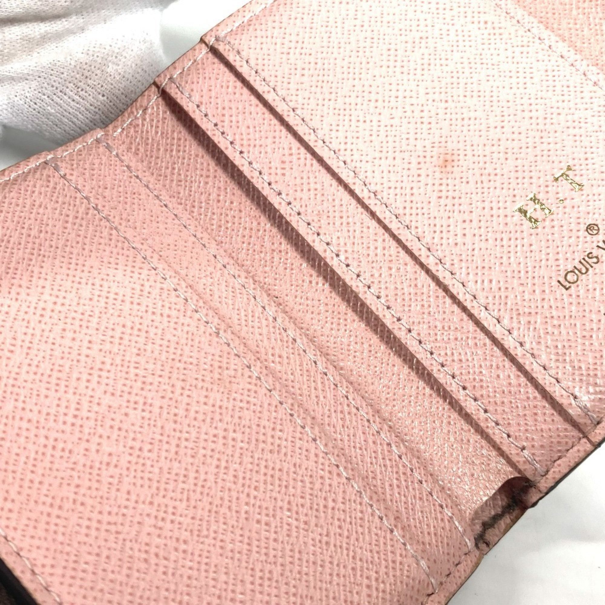 Louis Vuitton LOUIS VUITTON M62933 Monogram Portefeuille Zoe Compact Wallet, Tri-fold Canvas, Women's, Rose Ballerine, Pink Size ONE SIZE - 12 Thumbnail