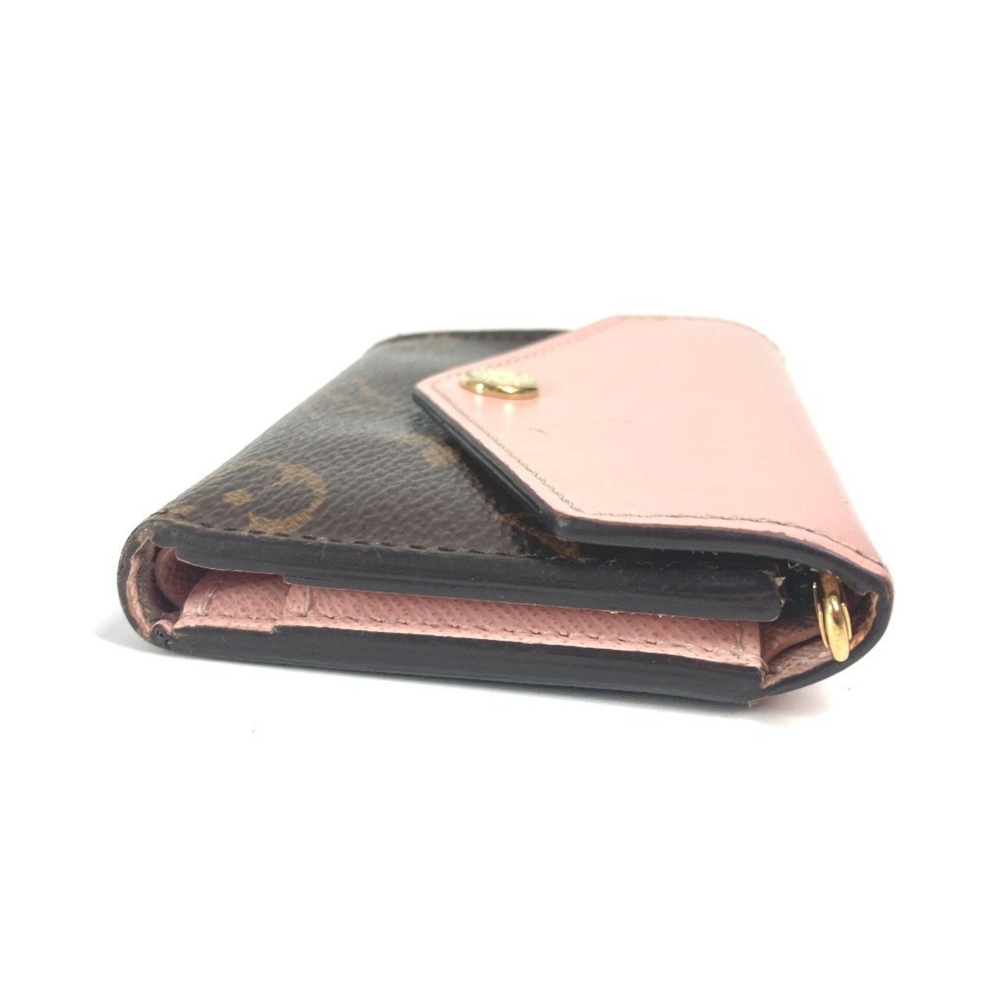 Louis Vuitton LOUIS VUITTON M62933 Monogram Portefeuille Zoe Compact Wallet, Tri-fold Canvas, Women's, Rose Ballerine, Pink Size ONE SIZE - 3 Thumbnail