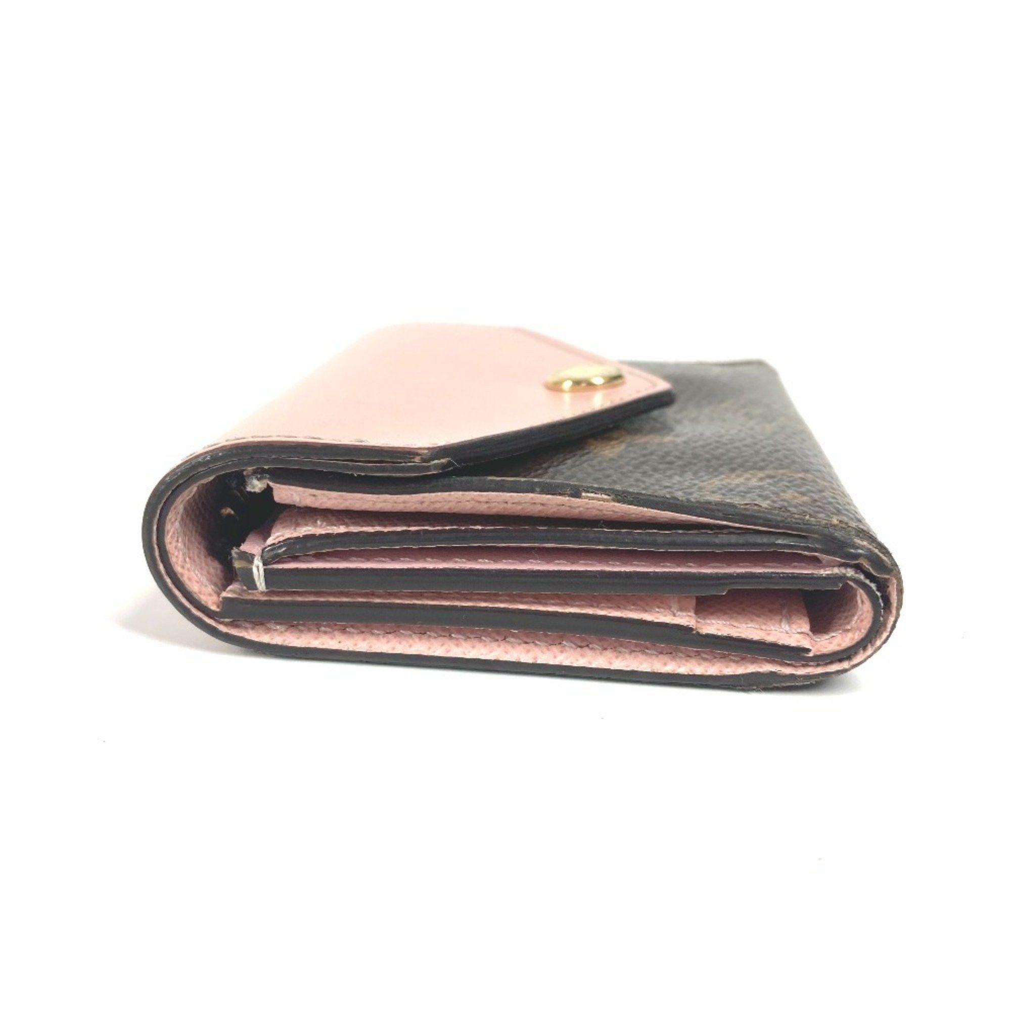 Louis Vuitton LOUIS VUITTON M62933 Monogram Portefeuille Zoe Compact Wallet, Tri-fold Canvas, Women's, Rose Ballerine, Pink Size ONE SIZE - 4 Thumbnail