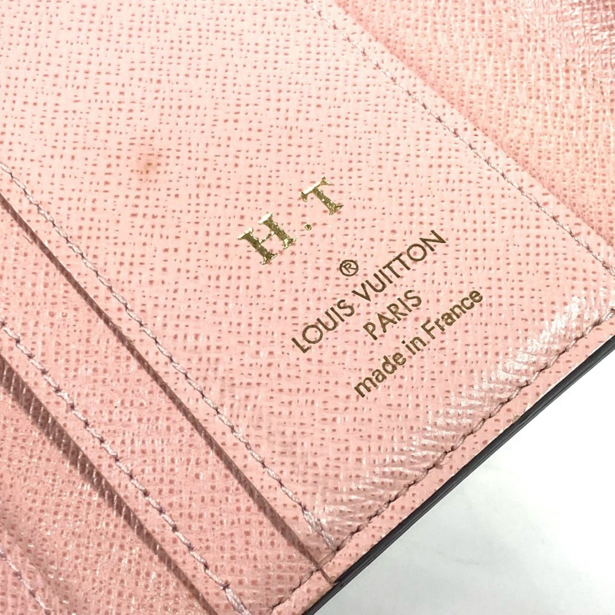 Louis Vuitton LOUIS VUITTON M62933 Monogram Portefeuille Zoe Compact Wallet, Tri-fold Canvas, Women's, Rose Ballerine, Pink Size ONE SIZE - 10 Thumbnail