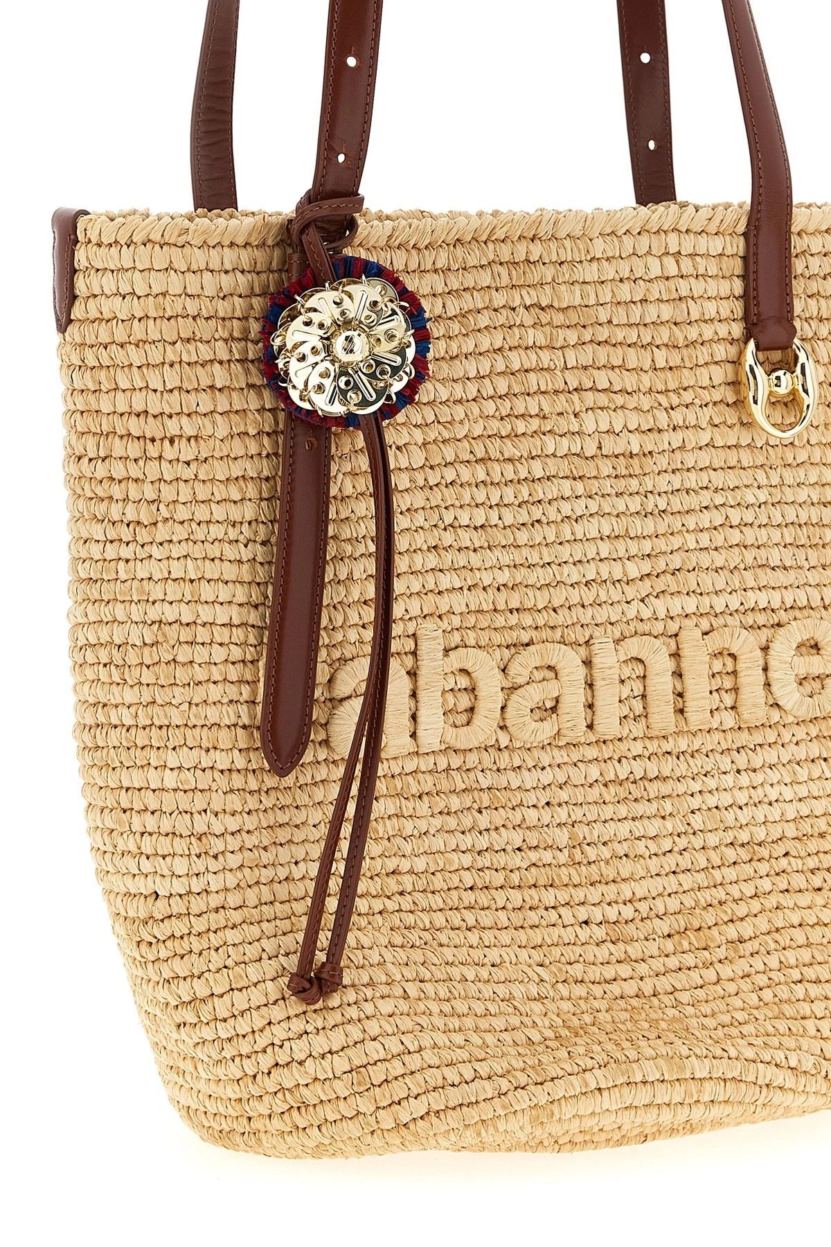 Paco Rabanne 'Natural Raffia Tote Bag' shopping bag Size ONE SIZE - 4 Thumbnail