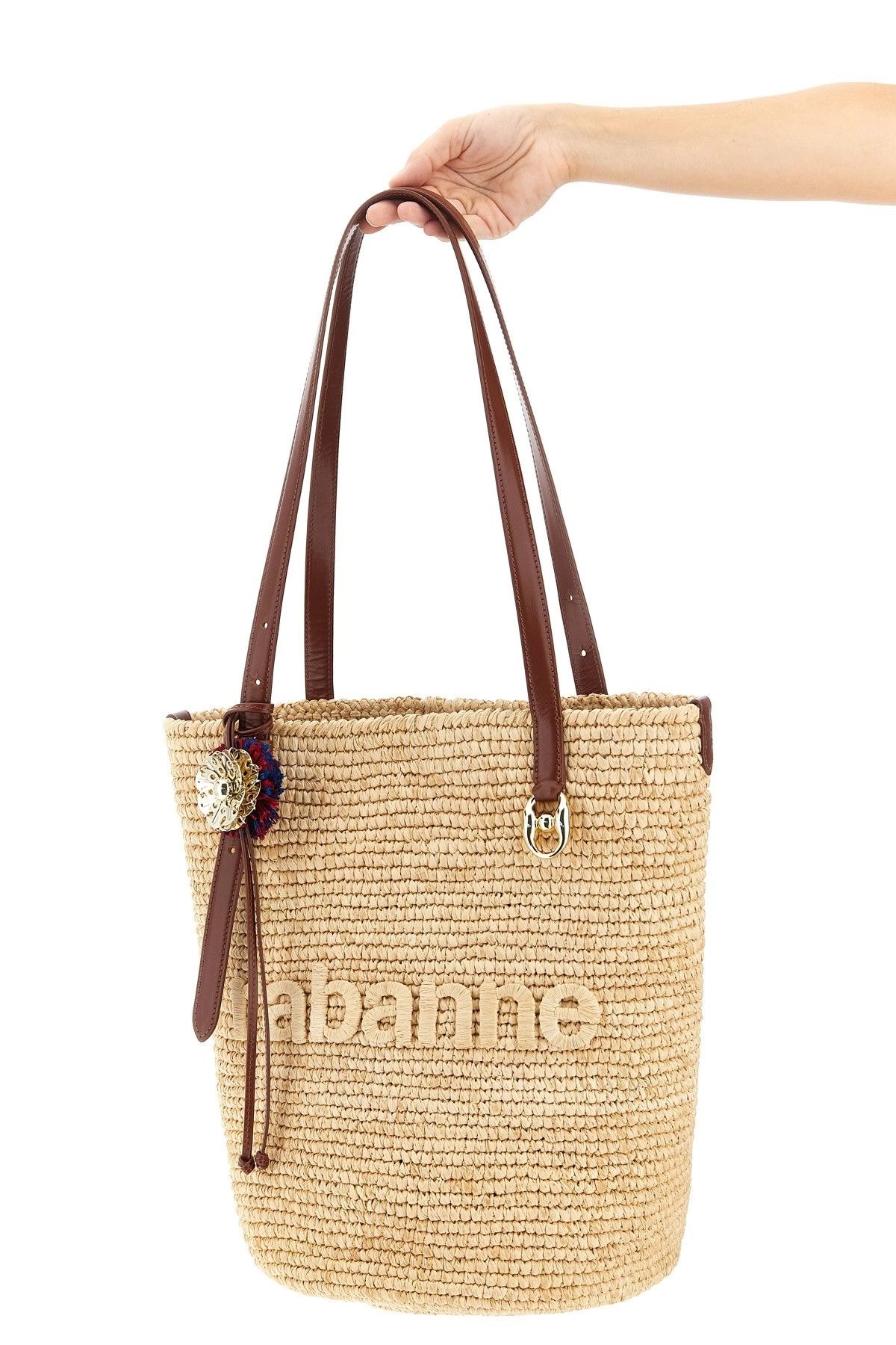 Paco Rabanne 'Natural Raffia Tote Bag' shopping bag Size ONE SIZE - 2 Thumbnail