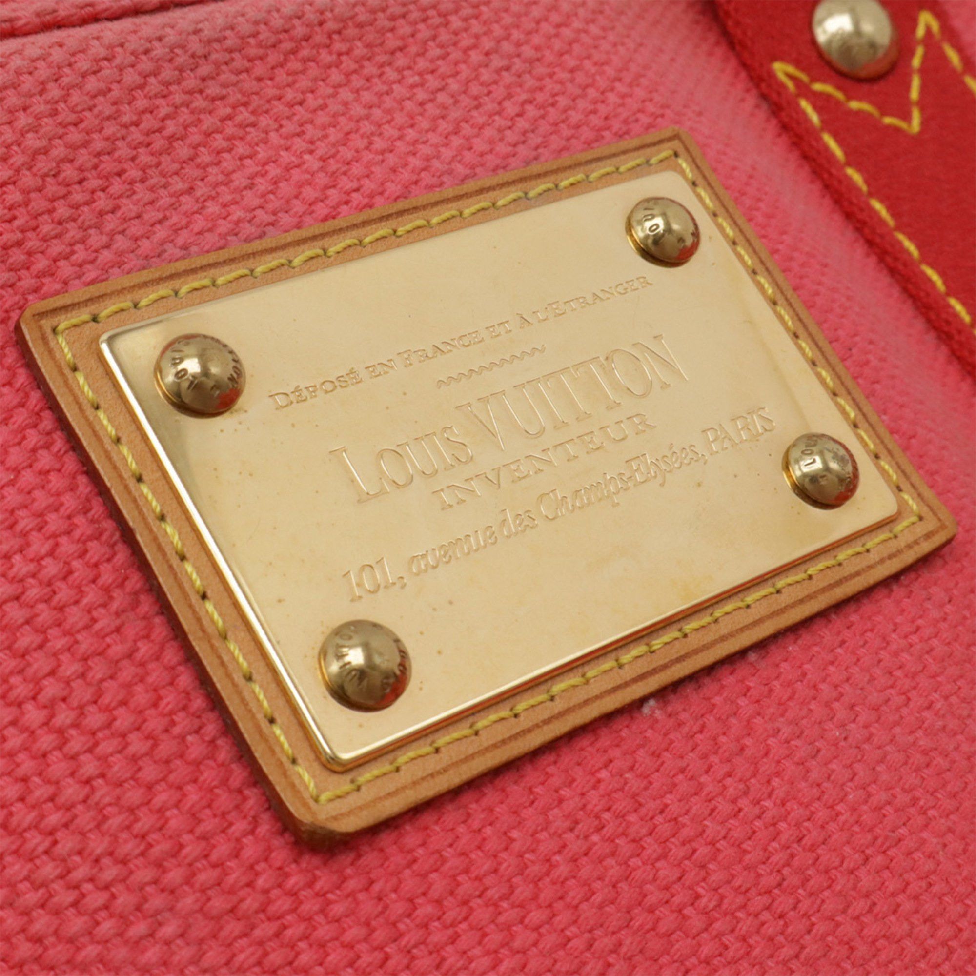 Louis Vuitton LOUIS VUITTON Antigua Cabas MM Tote Bag/Shoulder Bag in Rose Canvas (M40085) Size ONE SIZE - 5 Thumbnail