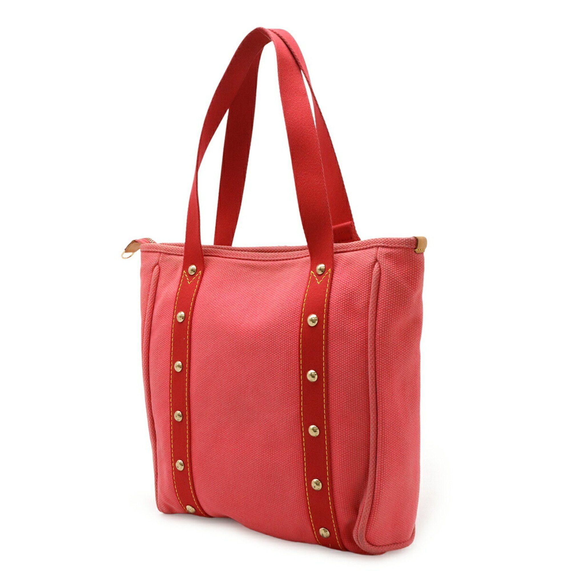 Louis Vuitton LOUIS VUITTON Antigua Cabas MM Tote Bag/Shoulder Bag in Rose Canvas (M40085) Size ONE SIZE - 3 Thumbnail