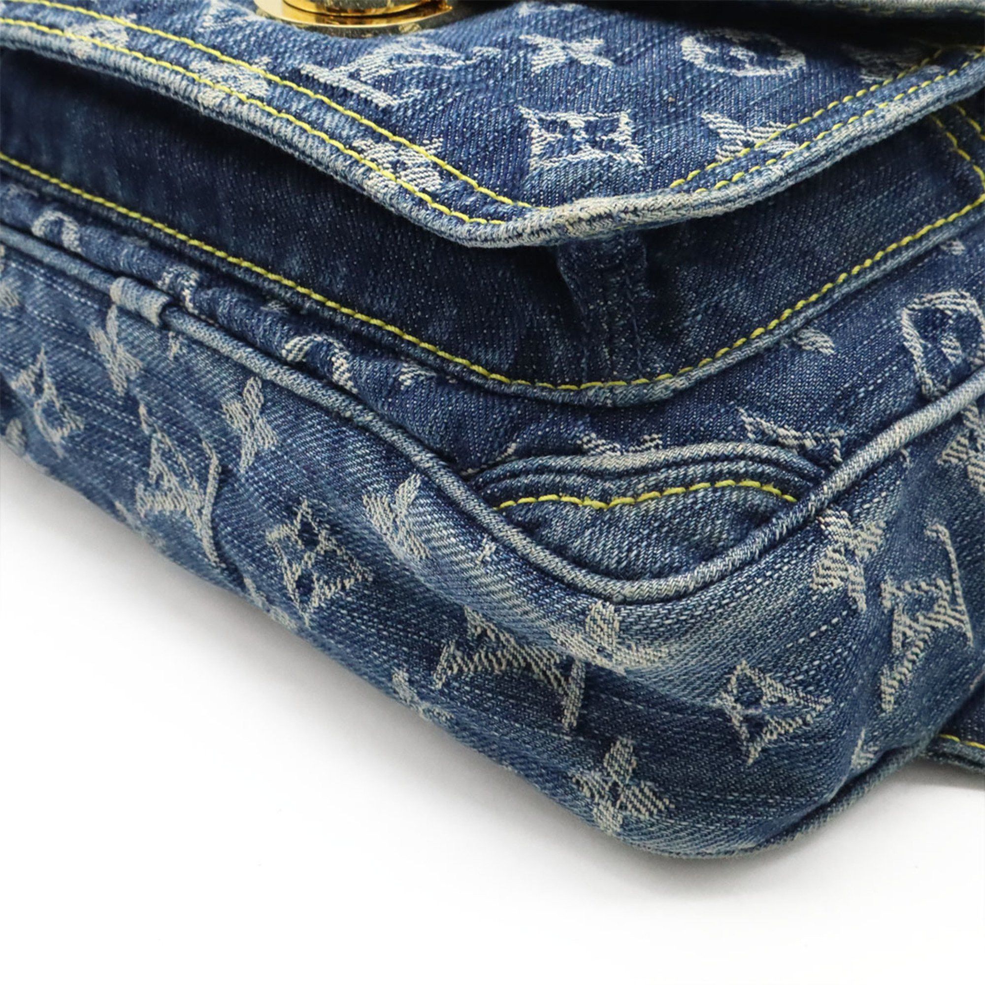 Louis Vuitton LOUIS VUITTON Monogram Denim Bum Bag, Waist Body Shoulder Blue, M95347 Size ONE SIZE - 4 Thumbnail