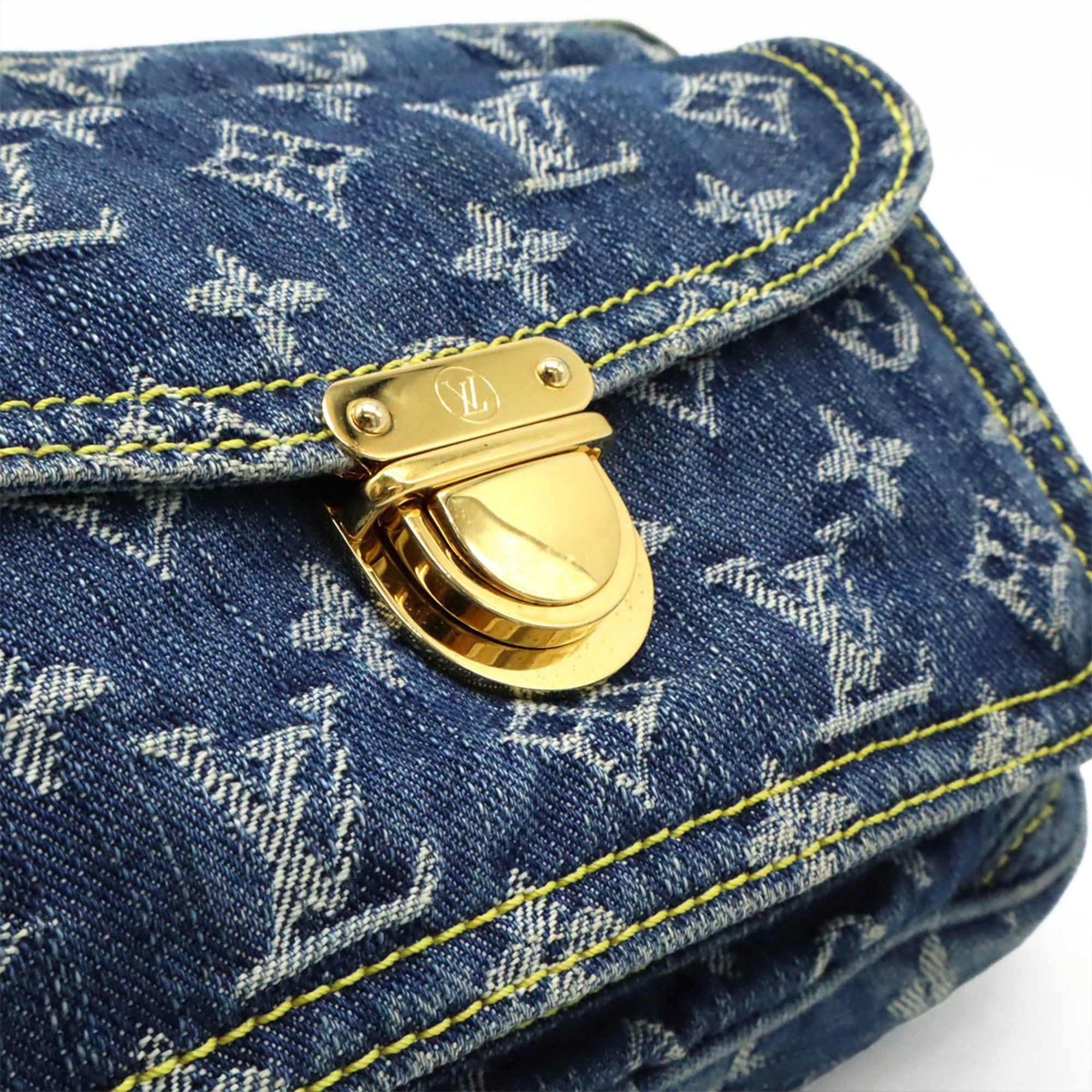 Louis Vuitton LOUIS VUITTON Monogram Denim Bum Bag, Waist Body Shoulder Blue, M95347 Size ONE SIZE - 9 Thumbnail