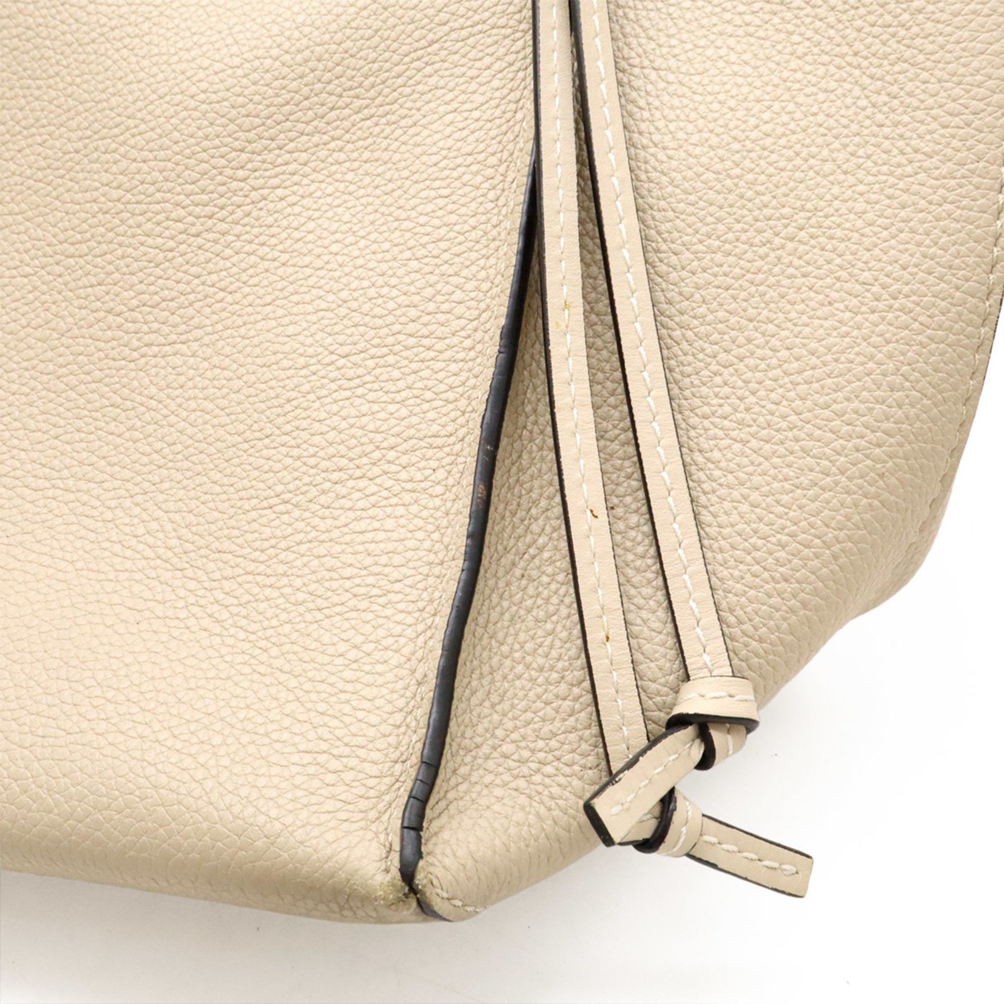 Loewe LOEWE Cushion Tote Small Tote/Shoulder Bag in Light Oat Beige Leather (309.12AA93) Size ONE SIZE - 10 Thumbnail