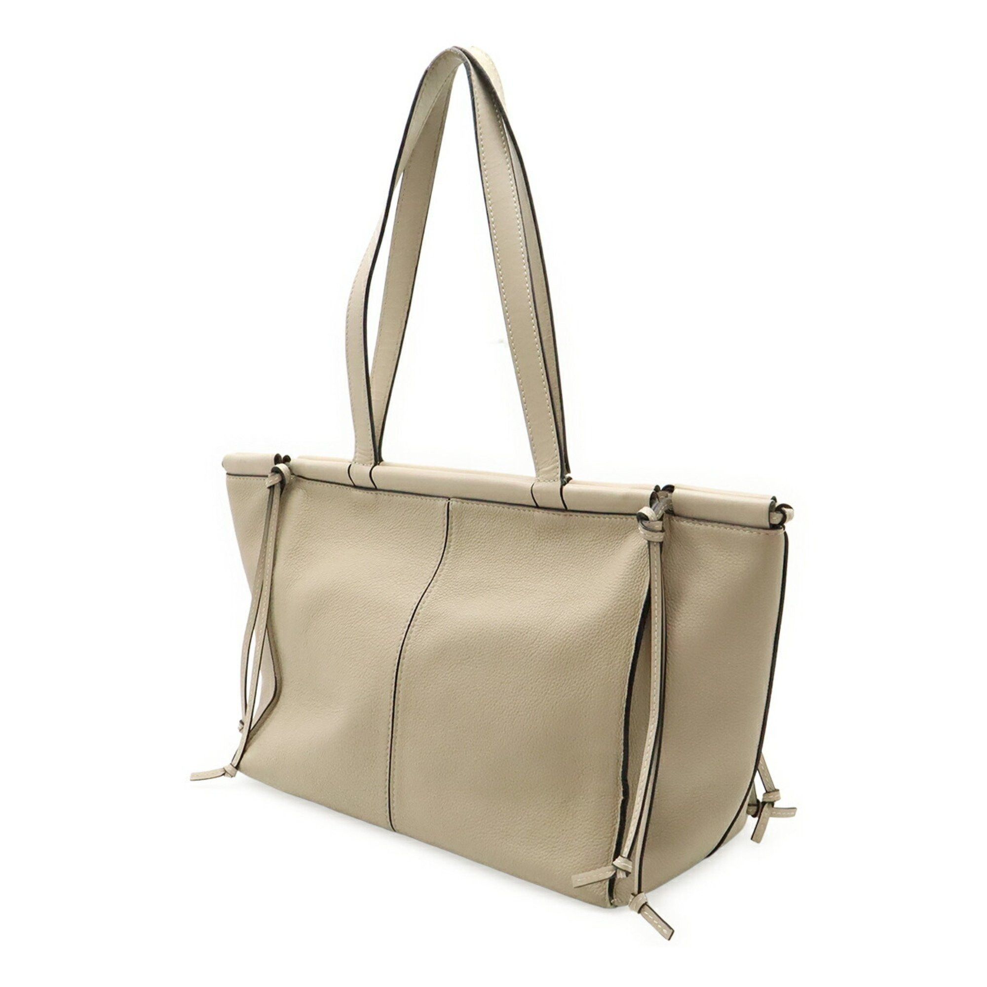 Loewe LOEWE Cushion Tote Small Tote/Shoulder Bag in Light Oat Beige Leather (309.12AA93) Size ONE SIZE - 3 Thumbnail