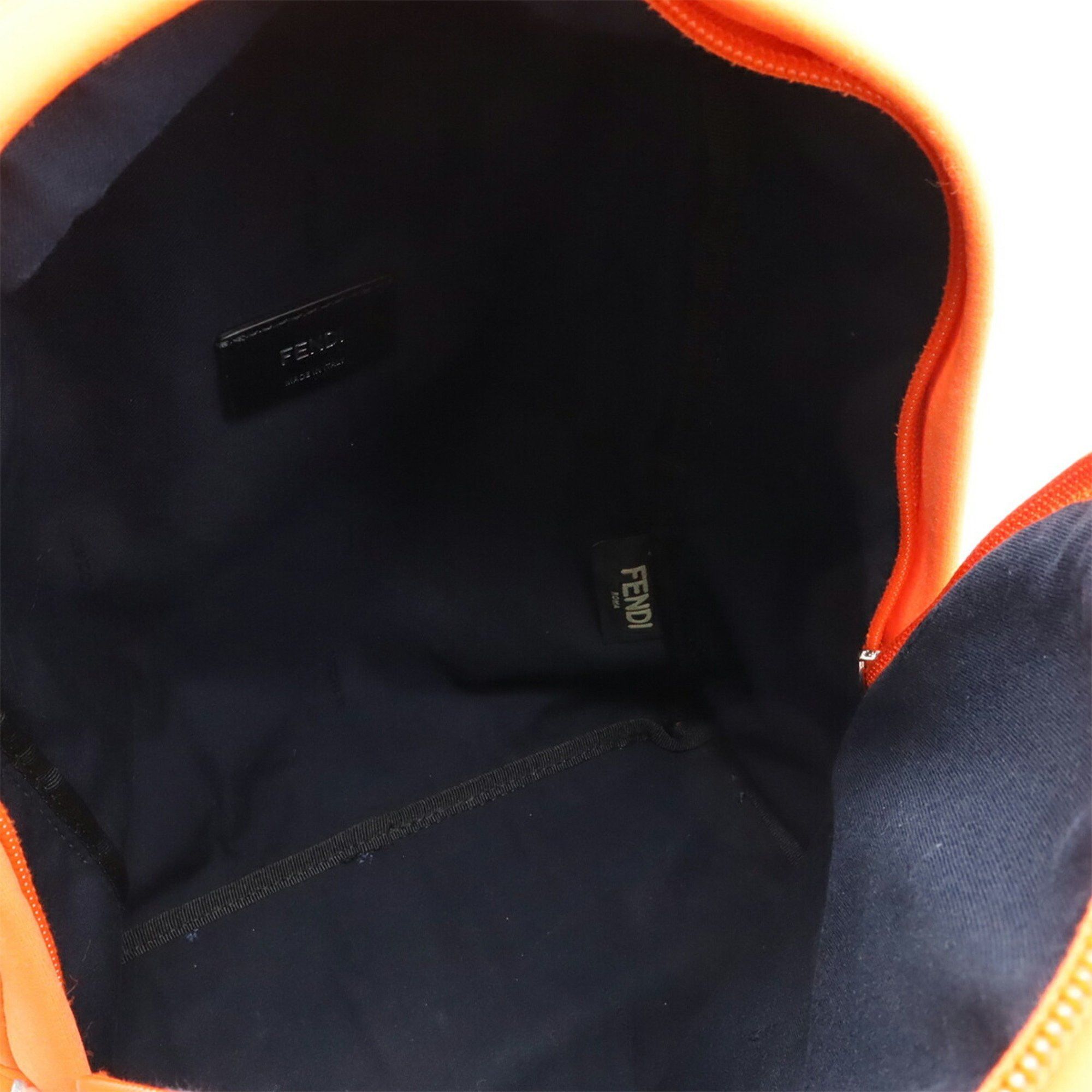 Fendi FENDI FRESH Pineapple Backpack in Orange, Neoprene and Leather, 8BZ040 Size ONE SIZE - 9 Thumbnail
