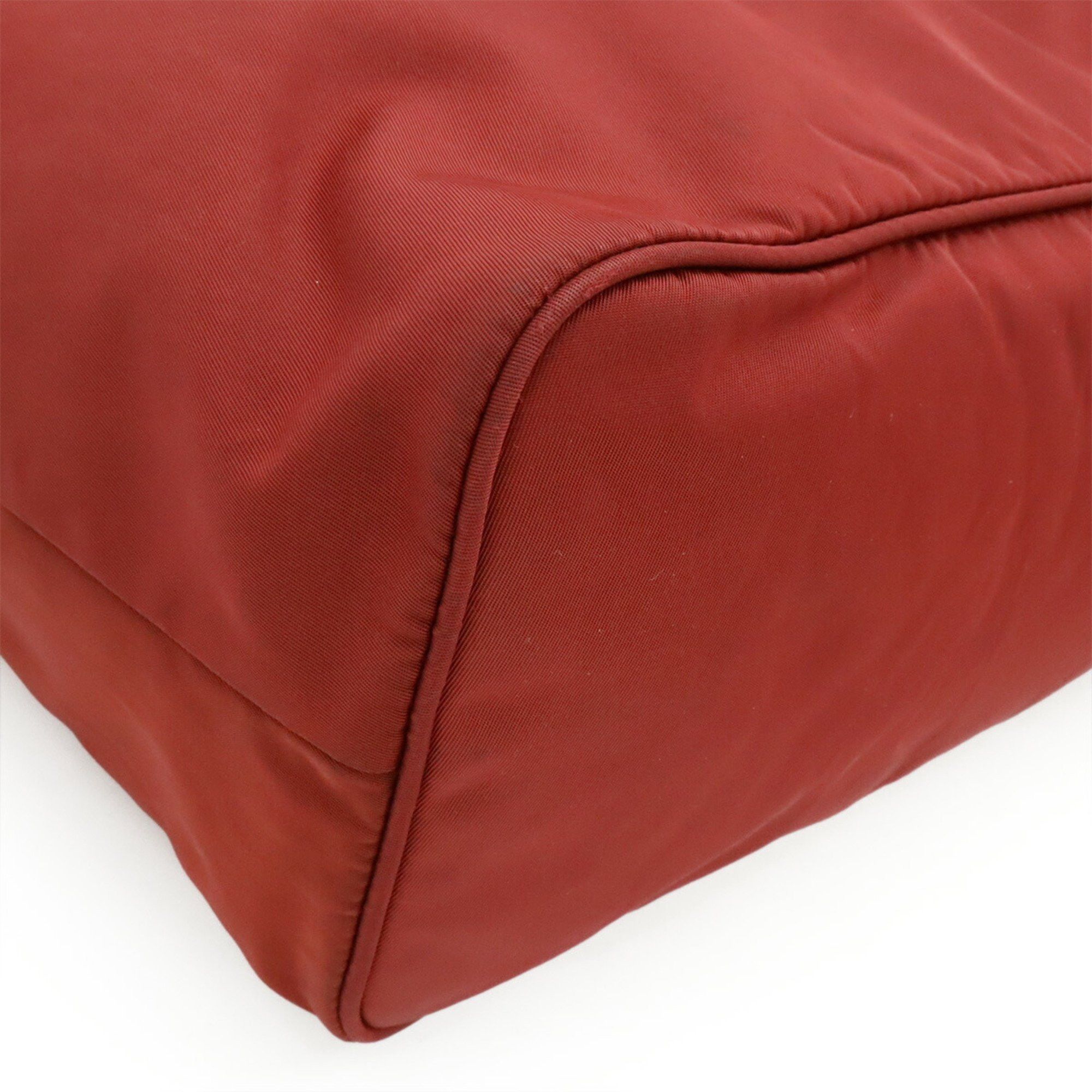 Prada Prada tote bag shoulder nylon leather wine red Size ONE SIZE - 4 Thumbnail